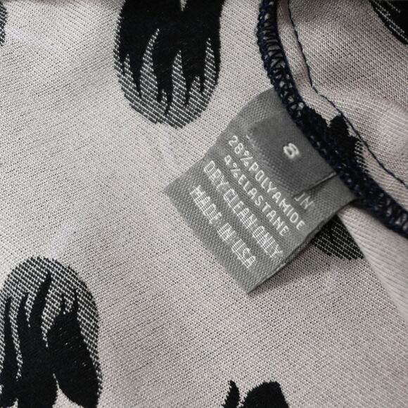 Lela Rose Navy Blue Textured Jacquard Spring Floral Top Size 8 - Picture 13 of 13